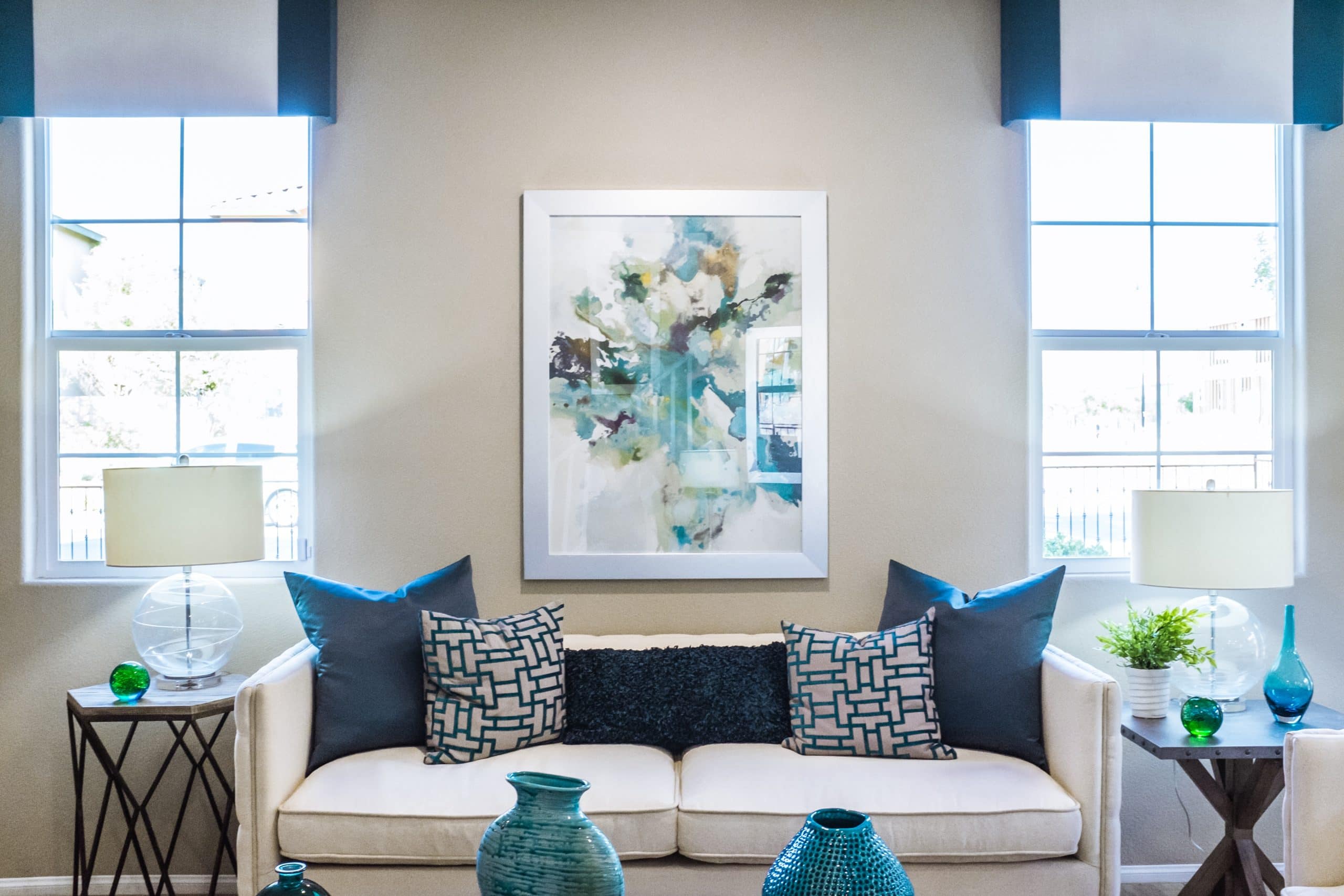 Decorating Living Room with Abstract Art